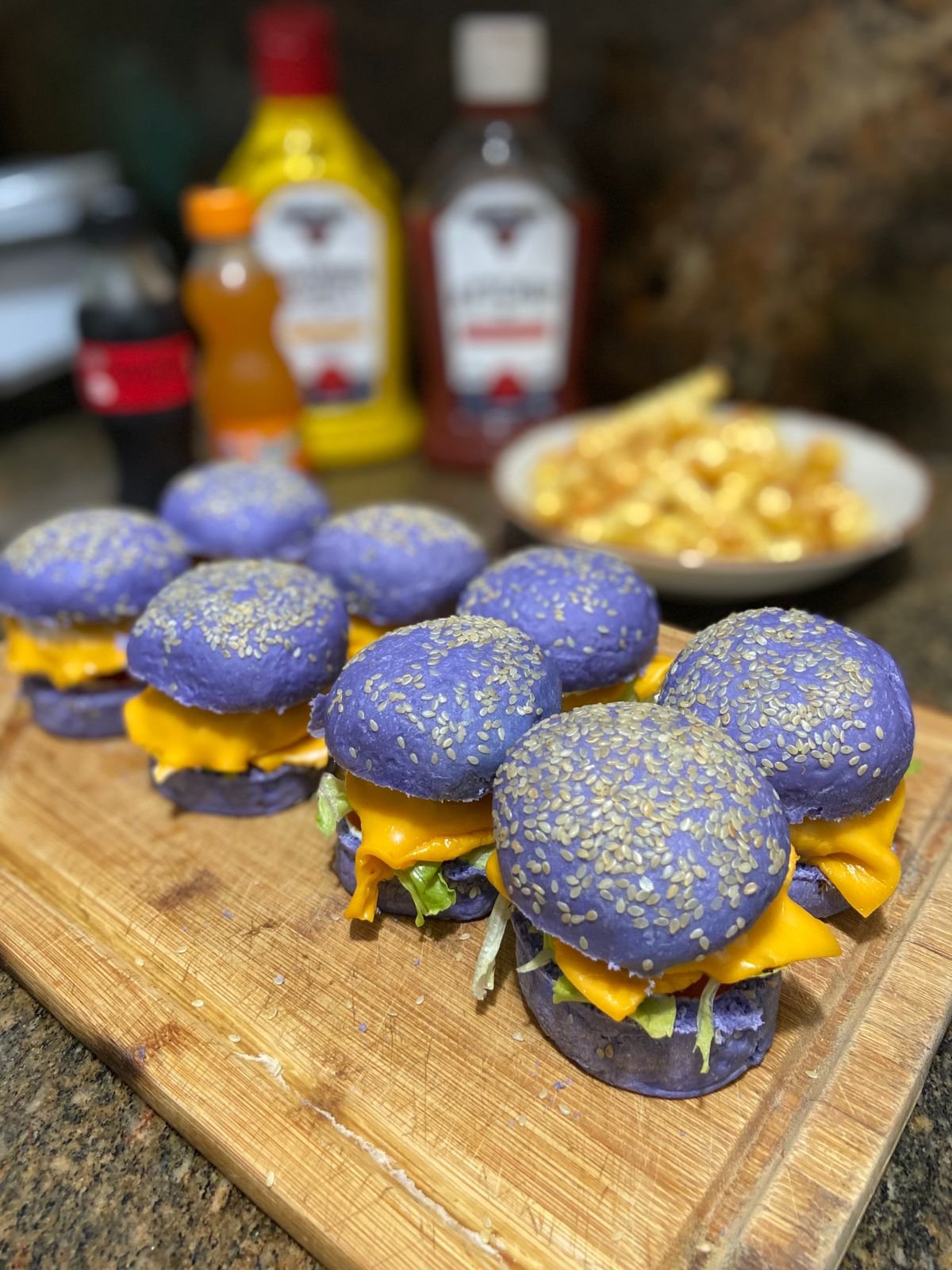 Mini hamburguer para festas